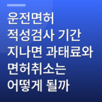 운전면허 적성검사 기간 지나면 과태료와 면허취소는 어떻게 될까