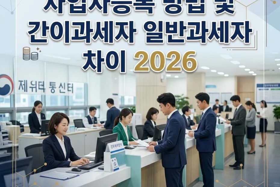 사업자등록 방법 및 간이과세자 일반과세자 차이 2026